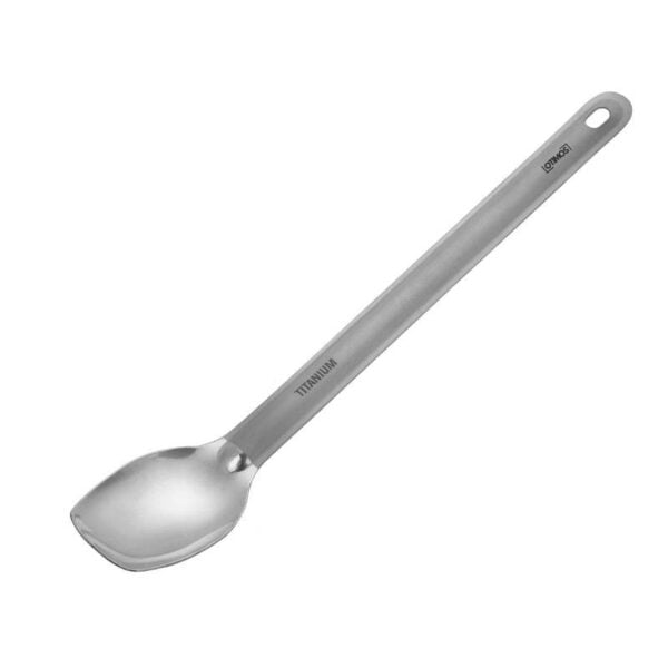 Otimos - Extra Long Titanium Camping Spoon with Polished Mouth Piece